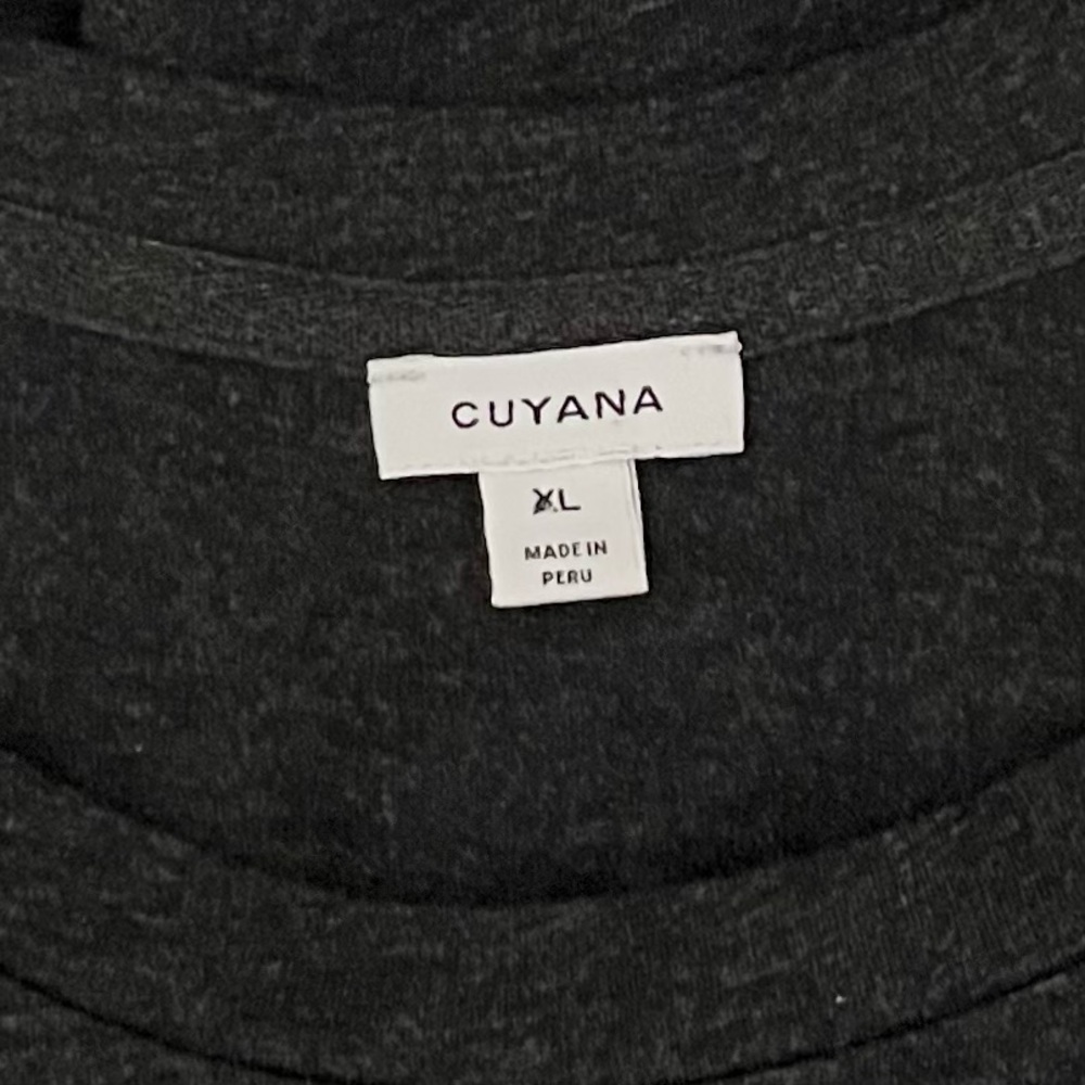 Cuyana Women's Charcoal Gray T-Shirt Top XL Classic Minimalist Quiet Luxury - Picture 5 of 5
